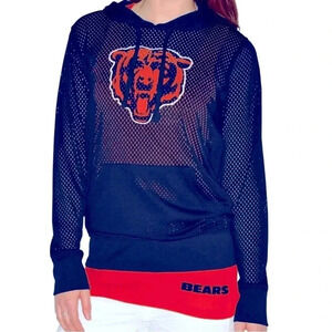 NFL Chicago Bears Women’s Hoodie Holey with orange tank Small NWT